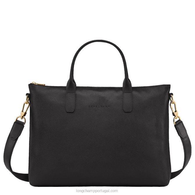 Longchamp 6DPZ467 preto homens pasta lefolonne f