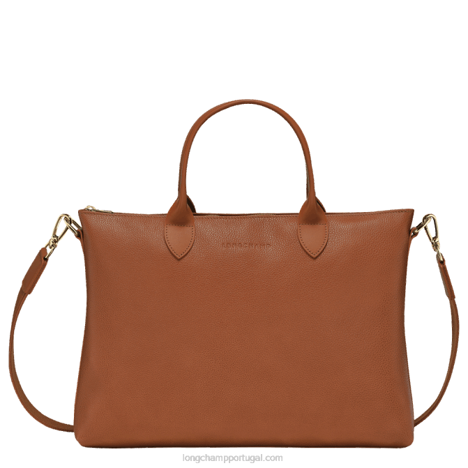 Longchamp 6DPZ468 caramelo homens pasta lefolonne f