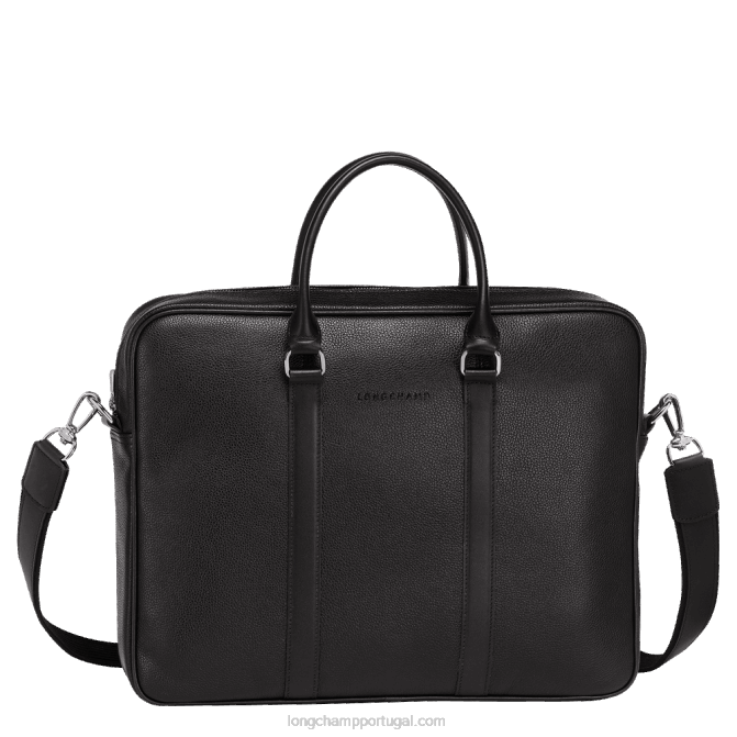 Longchamp 6DPZ478 preto homens pasta lefolonne f