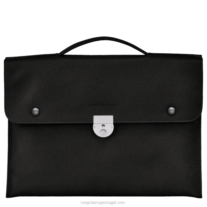 Longchamp 6DPZ483 preto homens pasta lefolonne f