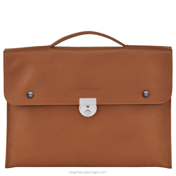 Longchamp 6DPZ484 caramelo homens pasta lefolonne f