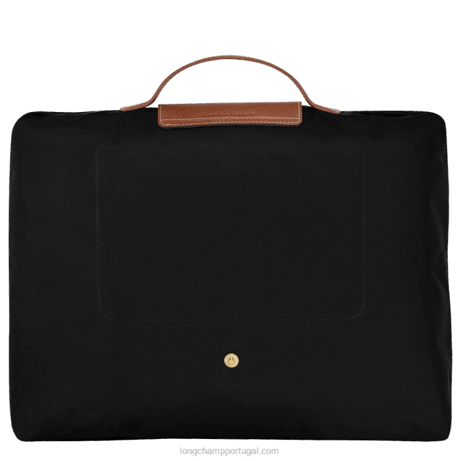 Longchamp 6DPZ485 preto homens pasta original le pliage s