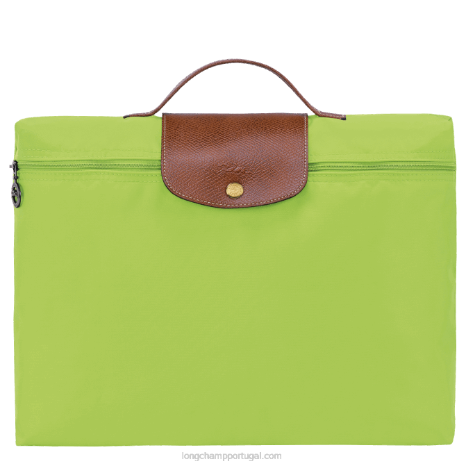 Longchamp 6DPZ486 luz verde homens pasta original le pliage s