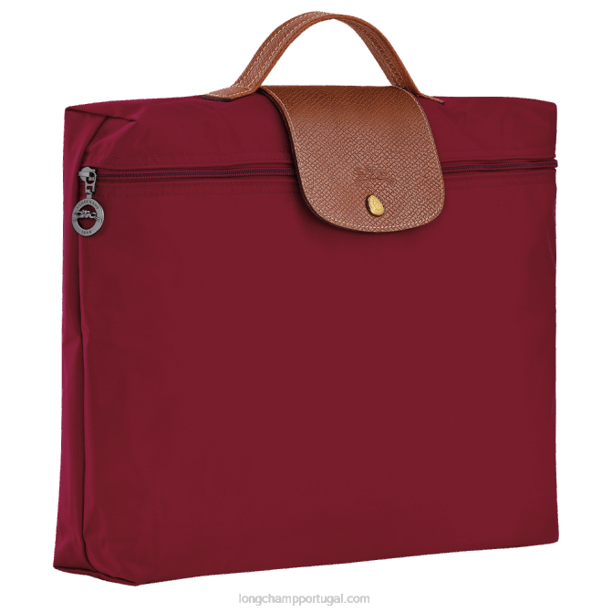 Longchamp 6DPZ487 vermelho homens pasta original le pliage s