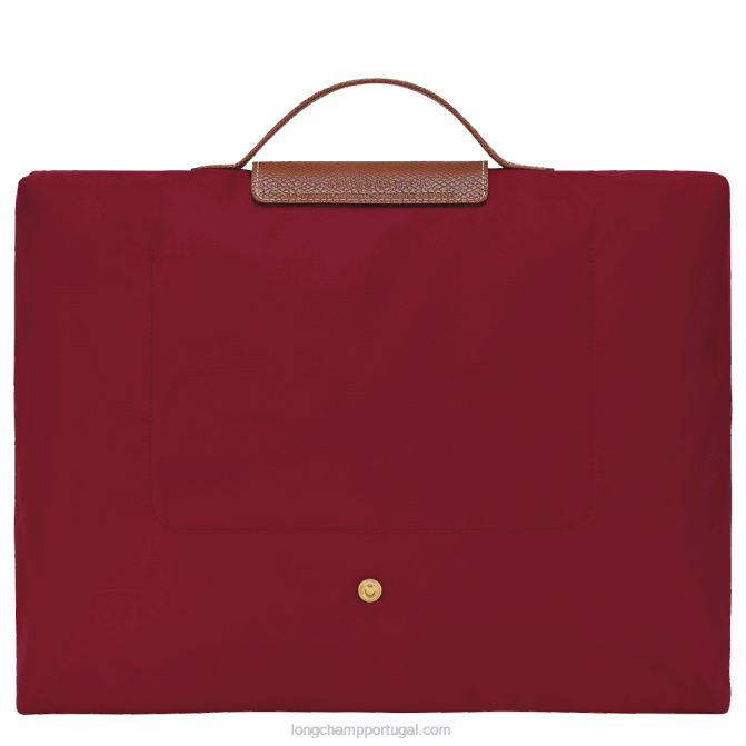 Longchamp 6DPZ487 vermelho homens pasta original le pliage s
