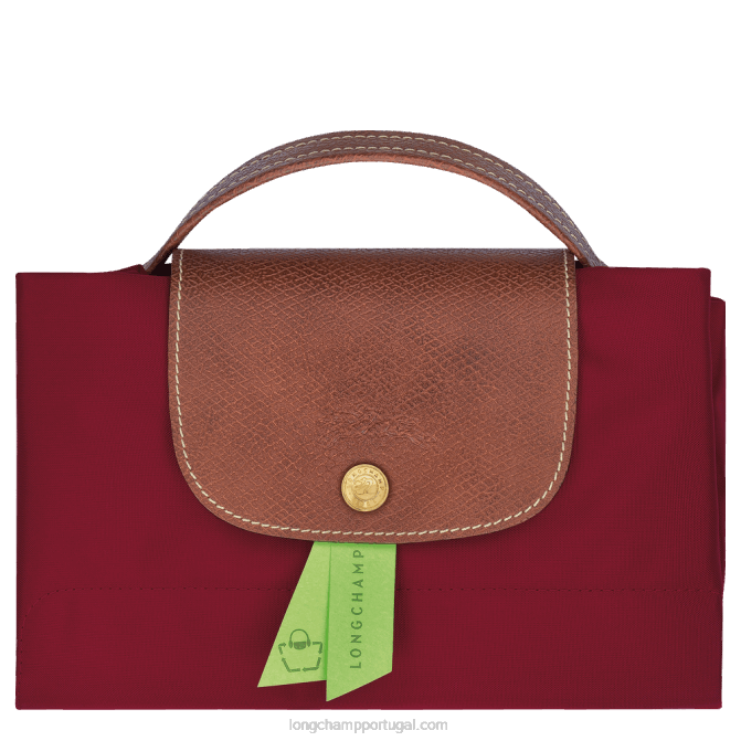 Longchamp 6DPZ487 vermelho homens pasta original le pliage s