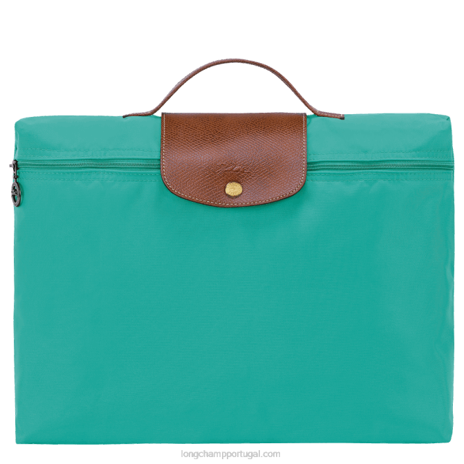 Longchamp 6DPZ489 turquesa homens pasta original le pliage s