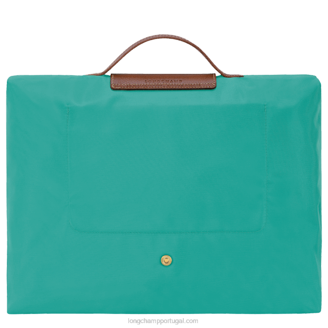 Longchamp 6DPZ489 turquesa homens pasta original le pliage s