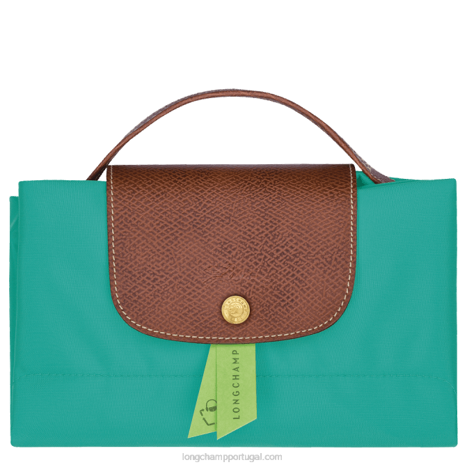 Longchamp 6DPZ489 turquesa homens pasta original le pliage s