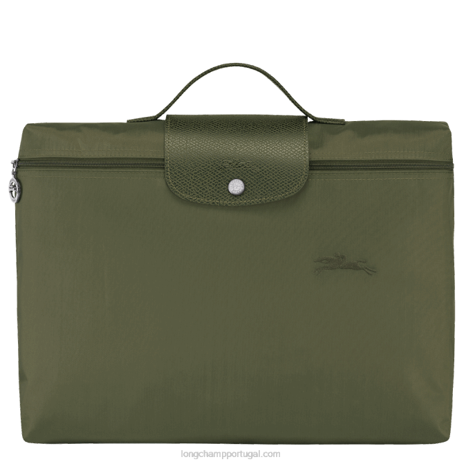 Longchamp 6DPZ493 floresta homens le pliage pasta de documentos verde