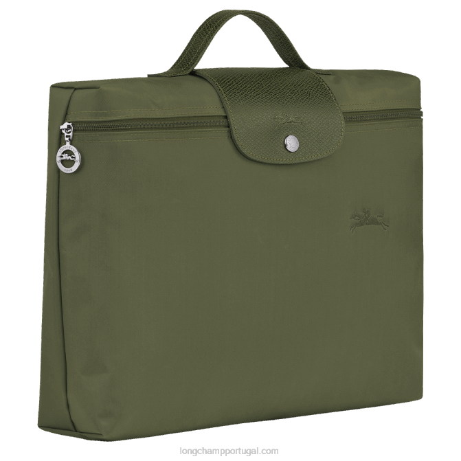 Longchamp 6DPZ493 floresta homens le pliage pasta de documentos verde
