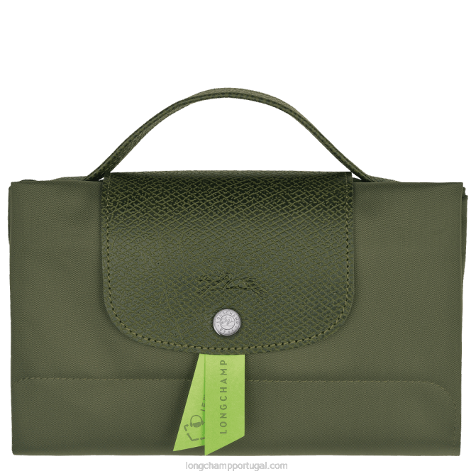 Longchamp 6DPZ493 floresta homens le pliage pasta de documentos verde