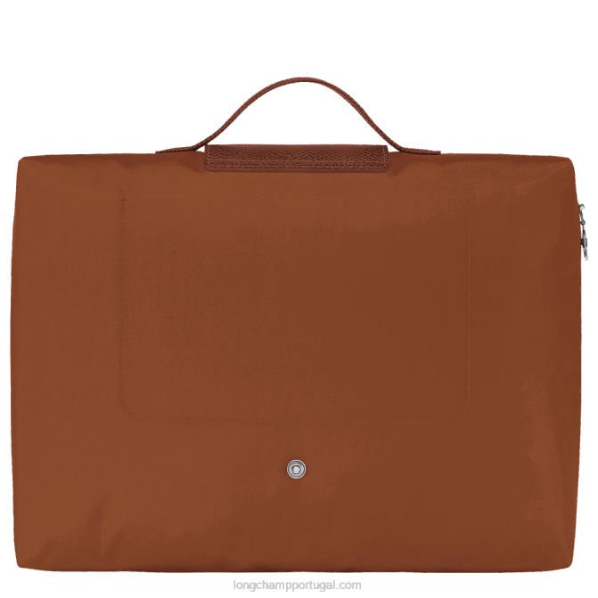 Longchamp 6DPZ494 conhaque homens le pliage pasta de documentos verde