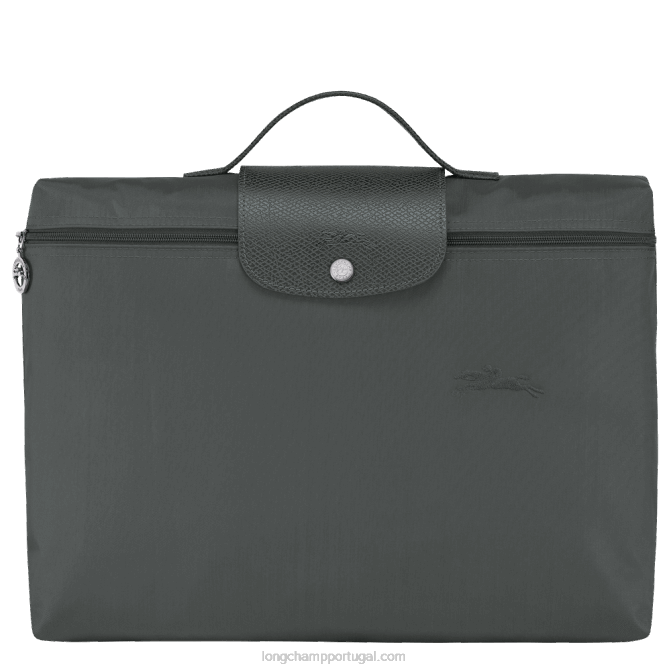 Longchamp 6DPZ495 grafite homens le pliage pasta de documentos verde