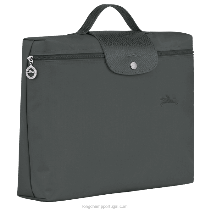 Longchamp 6DPZ495 grafite homens le pliage pasta de documentos verde