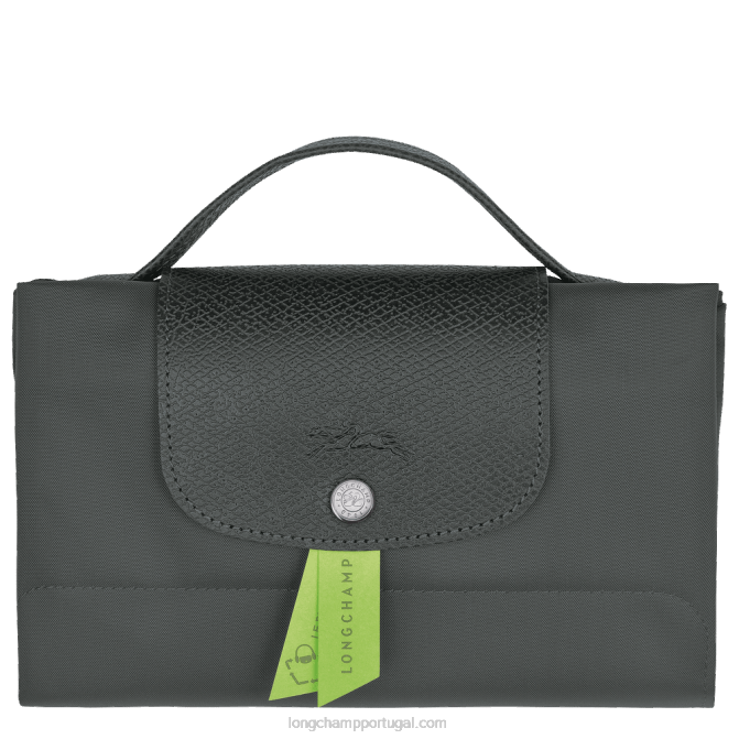 Longchamp 6DPZ495 grafite homens le pliage pasta de documentos verde