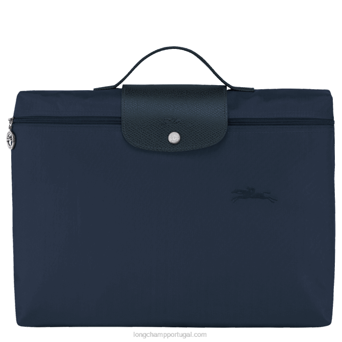 Longchamp 6DPZ496 marinha homens le pliage pasta de documentos verde