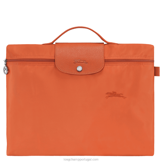 Longchamp 6DPZ497 carot homens le pliage pasta de documentos verde