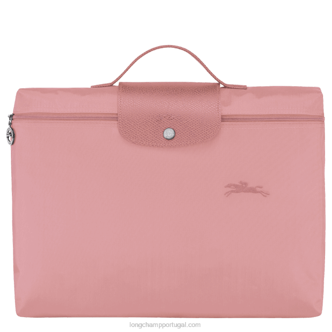 Longchamp 6DPZ498 pétala rosa homens le pliage pasta de documentos verde