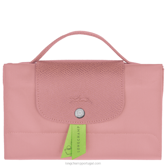 Longchamp 6DPZ498 pétala rosa homens le pliage pasta de documentos verde