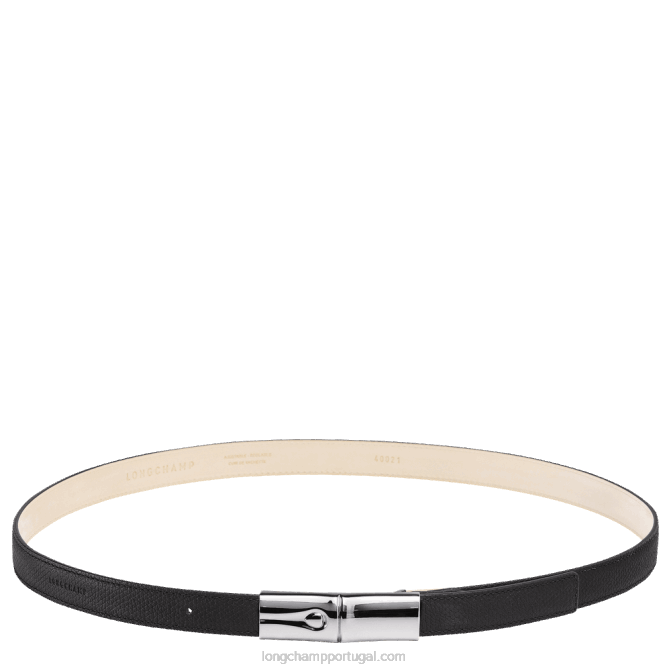 Longchamp 6DPZ909 preto mulheres cinto feminino roseau