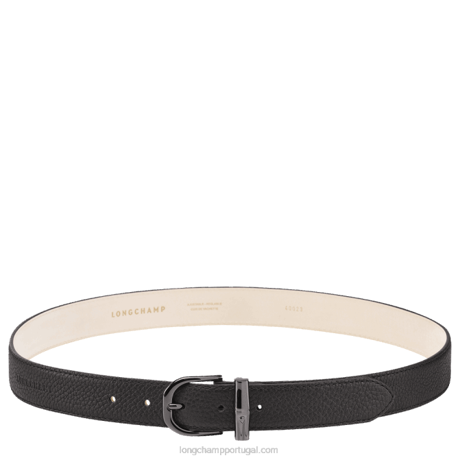Longchamp 6DPZ912 preto mulheres cinto feminino roseau
