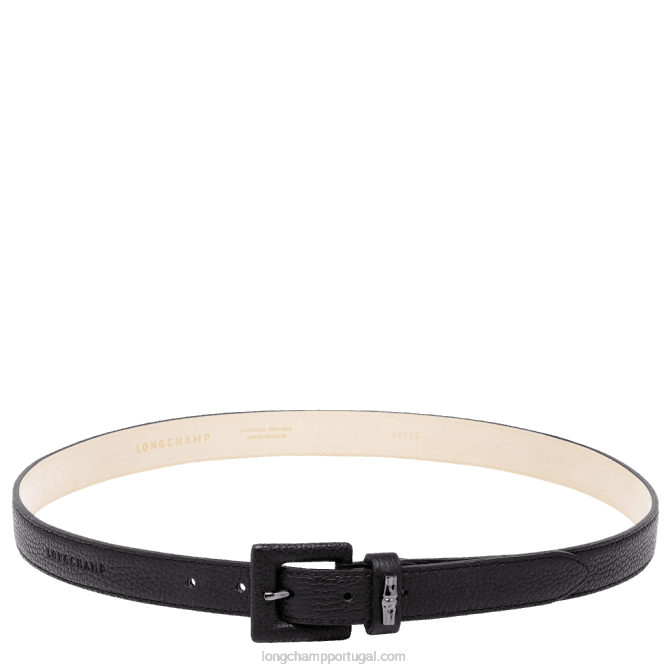 Longchamp 6DPZ914 preto mulheres cinto feminino roseau