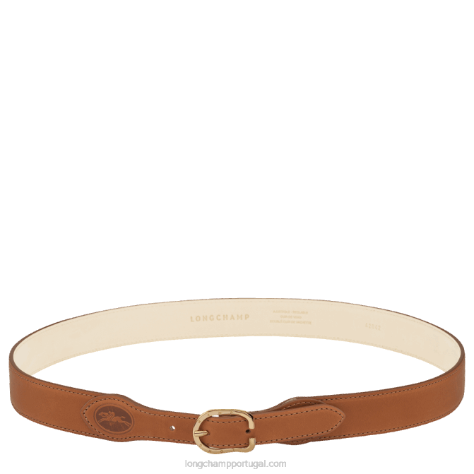 Longchamp 6DPZ920 conhaque mulheres cinturão feminino 1980