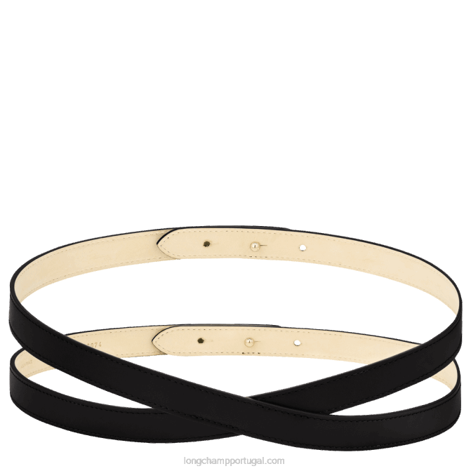 Longchamp 6DPZ953 preto mulheres cinto feminino box trot