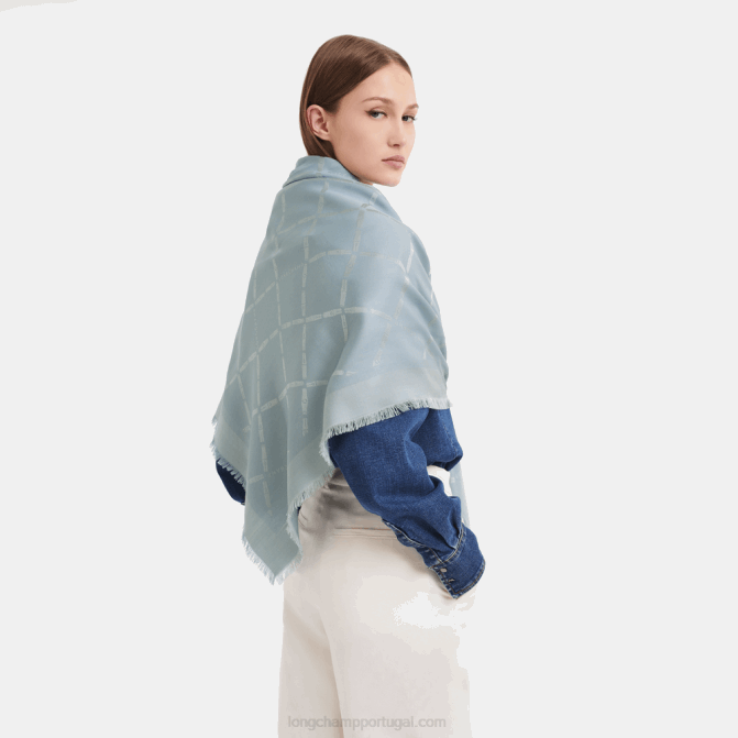 Longchamp 6DPZ1003 nuvem azul mulheres xale coleção primavera/verão 2023