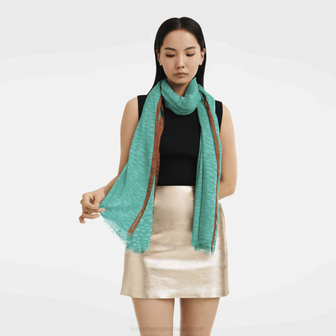 Longchamp 6DPZ972 turquesa mulheres estola coleção primavera/verão 2023