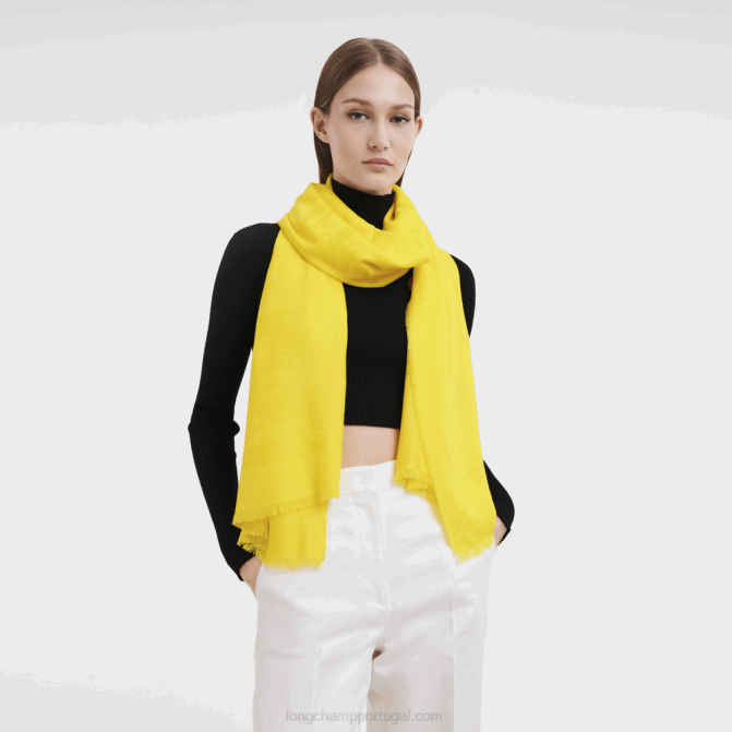 Longchamp 6DPZ983 limão mulheres estola coleção primavera/verão 2023