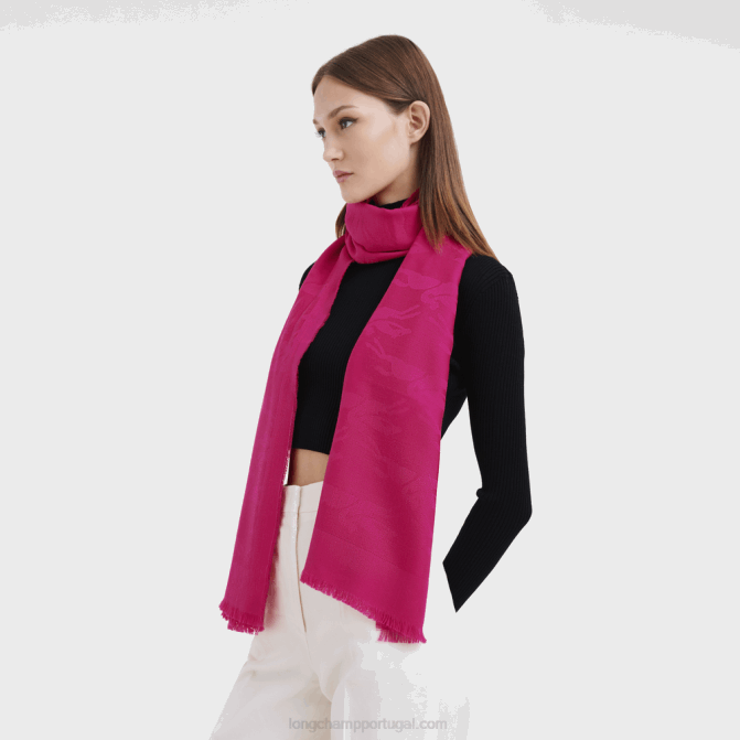 Longchamp 6DPZ985 fúcsia mulheres estola coleção primavera/verão 2023