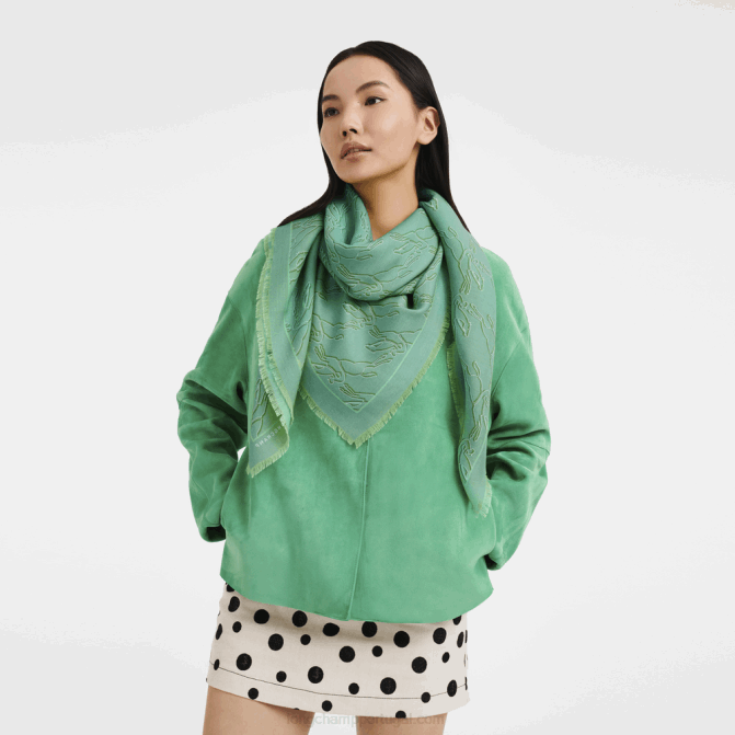 Longchamp 6DPZ988 luz verde mulheres estola coleção primavera/verão 2023