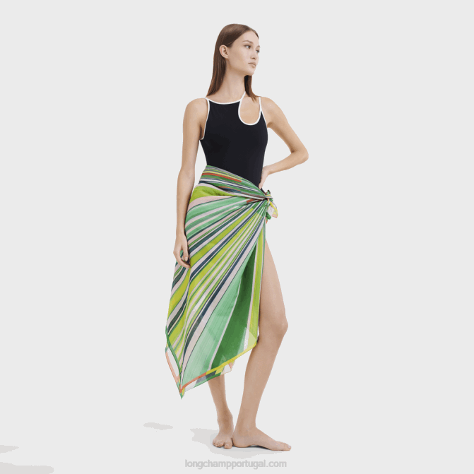 Longchamp 6DPZ990 grama/luz verde mulheres estola coleção primavera/verão 2023