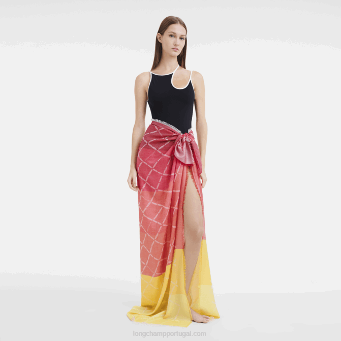 Longchamp 6DPZ998 amarelo mulheres estola coleção primavera/verão 2023