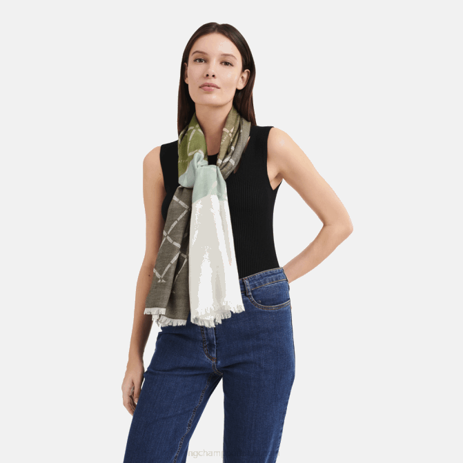 Longchamp 6DPZ999 luz verde mulheres estola coleção primavera/verão 2023