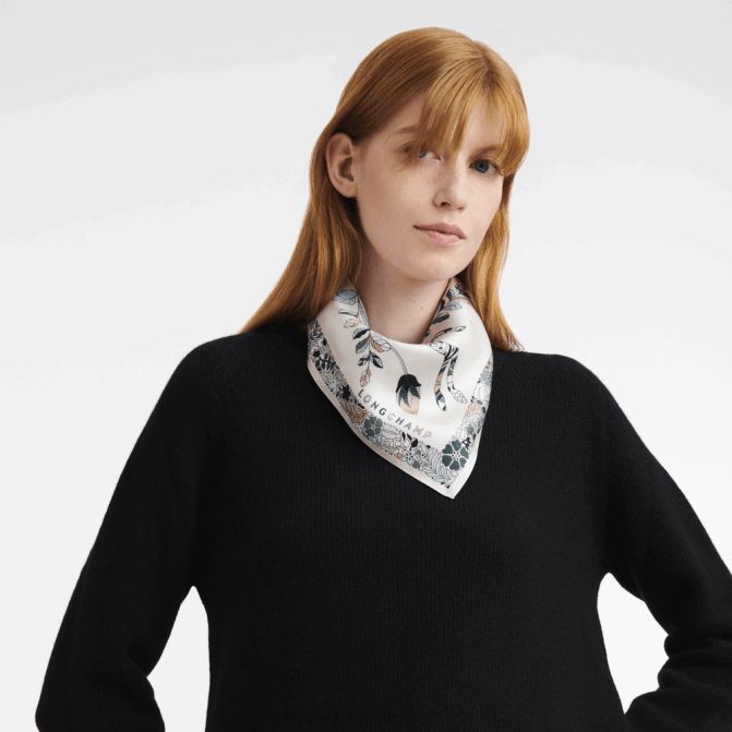 Longchamp 6DPZ1004 cru mulheres lenço de seda coleção primavera/verão 2023 50