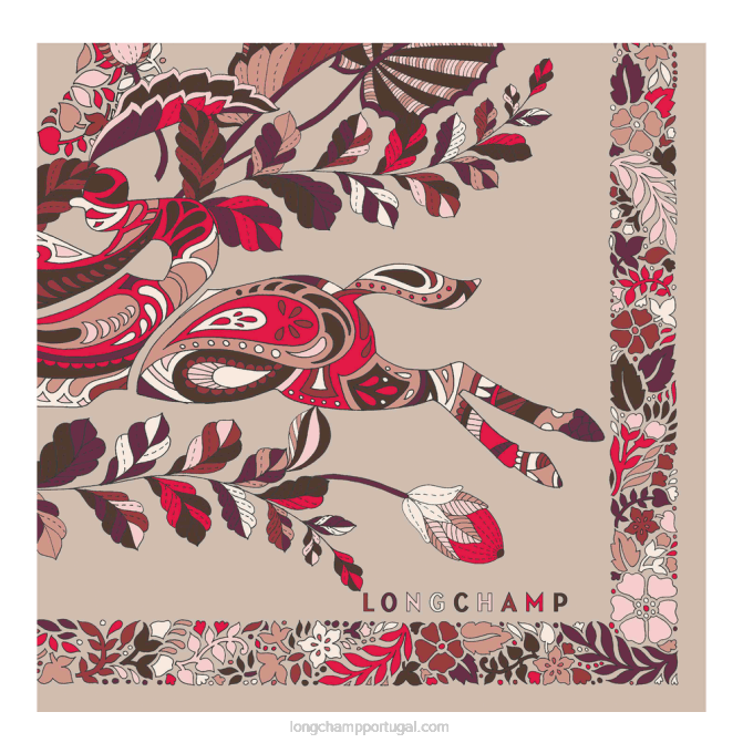 Longchamp 6DPZ1008 corar mulheres lenço de seda coleção primavera/verão 2023 50