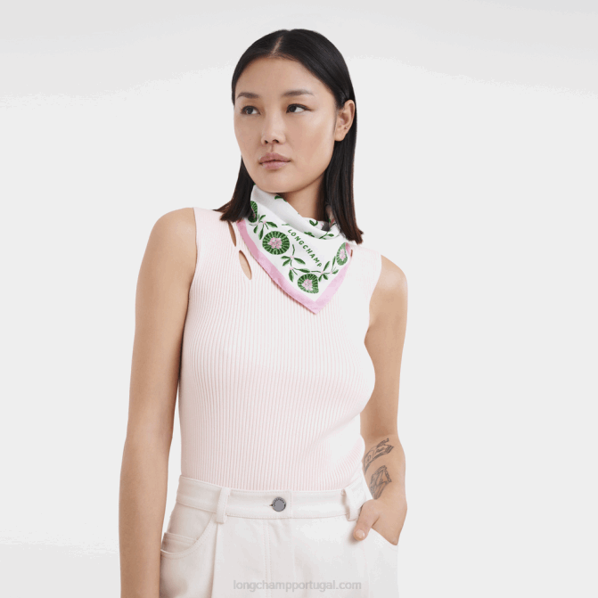Longchamp 6DPZ1018 rosa mulheres lenço de seda coleção primavera/verão 2023 50