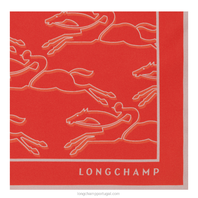Longchamp 6DPZ1030 laranja mulheres lenço de seda coleção primavera/verão 2023 70
