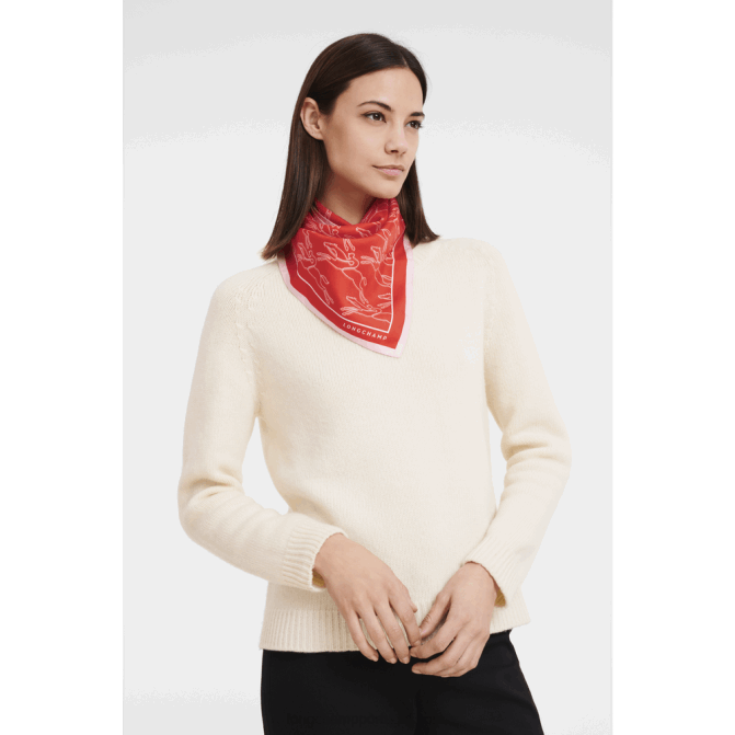 Longchamp 6DPZ1030 laranja mulheres lenço de seda coleção primavera/verão 2023 70