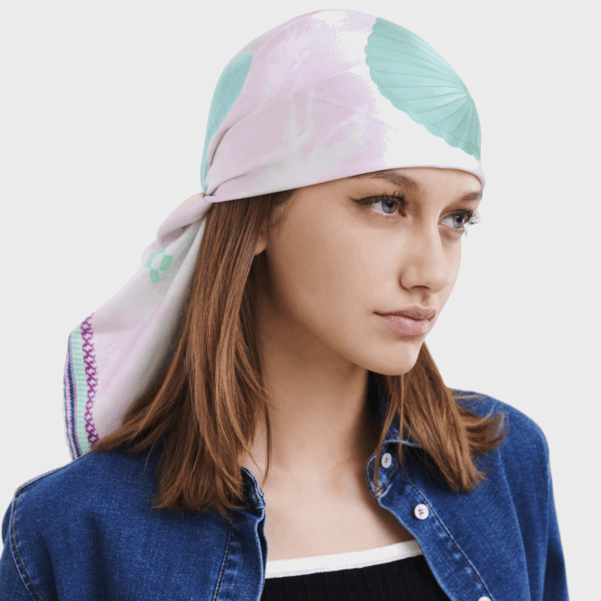 Longchamp 6DPZ1052 rosa mulheres lenço de seda coleção primavera/verão 2023 90