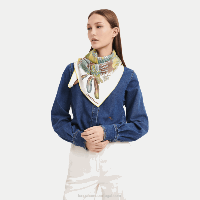 Longchamp 6DPZ1060 limão mulheres lenço de seda coleção primavera/verão 2023 90
