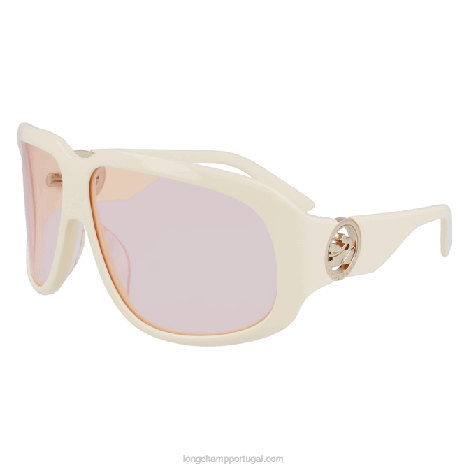 Longchamp 6DPZ878 branco mulheres óculos de sol coleção primavera/verão 2023