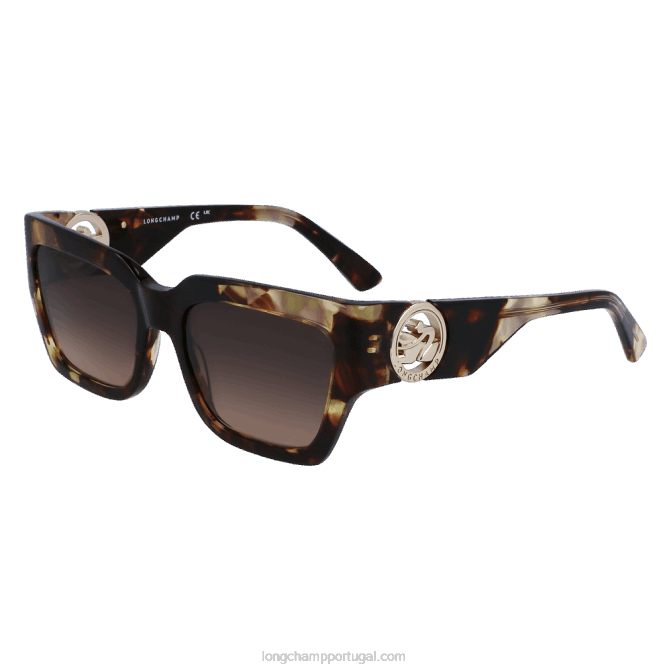 Longchamp 6DPZ880 havana verde mulheres óculos de sol coleção primavera/verão 2023