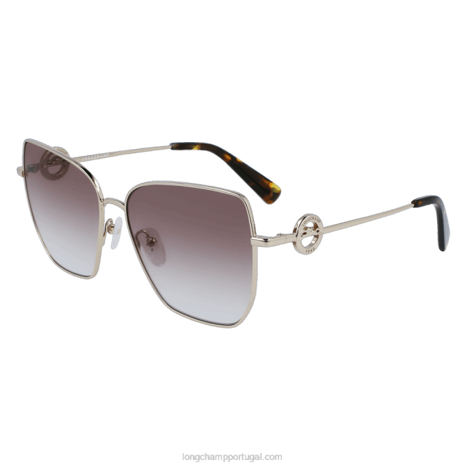Longchamp 6DPZ883 ouro/rosa mulheres óculos de sol coleção primavera/verão 2023