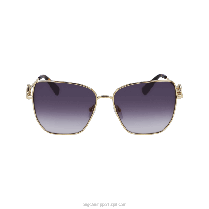 Longchamp 6DPZ884 ouro/violeta mulheres óculos de sol coleção primavera/verão 2023
