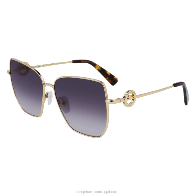 Longchamp 6DPZ884 ouro/violeta mulheres óculos de sol coleção primavera/verão 2023