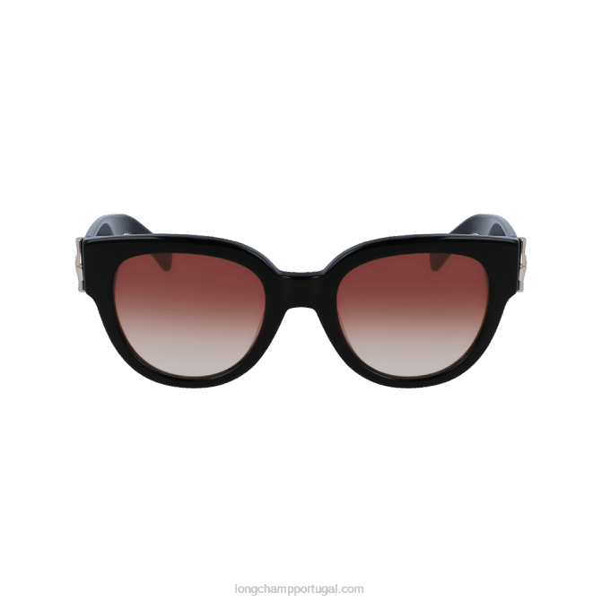 Longchamp 6DPZ885 preto mulheres óculos de sol coleção primavera/verão 2023